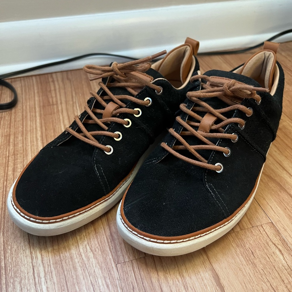 Harmony783 black suede womens sneakers